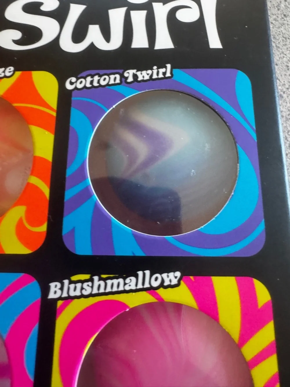New Nee Doh teenie Swirl 4 Pack Whirly Twirly Doh-Filled Balls Squishy Fun